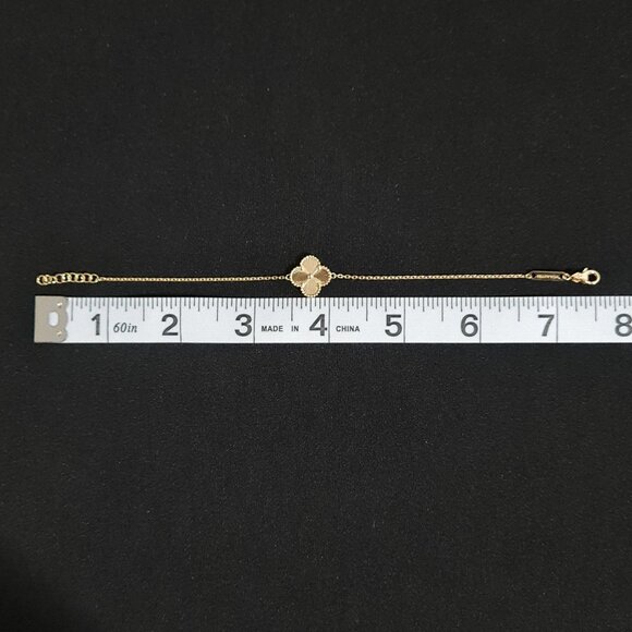 18k Gold Bracelet single clover charm - Part 1 - Picture 14 of 16